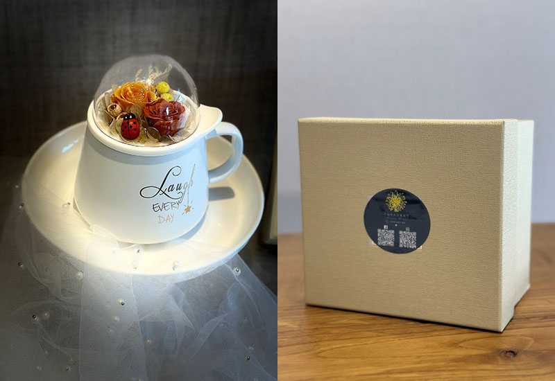 橙心暖語 永生花禮盒